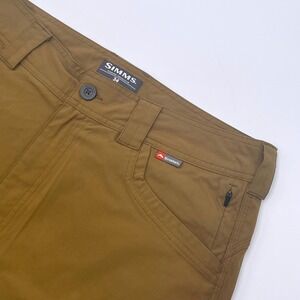 Simms Fishing Products Mens Size 34 Tan Nylon Spandex Outdoor Shorts Performance